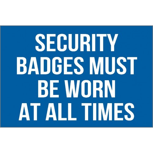 Security Badges Sign